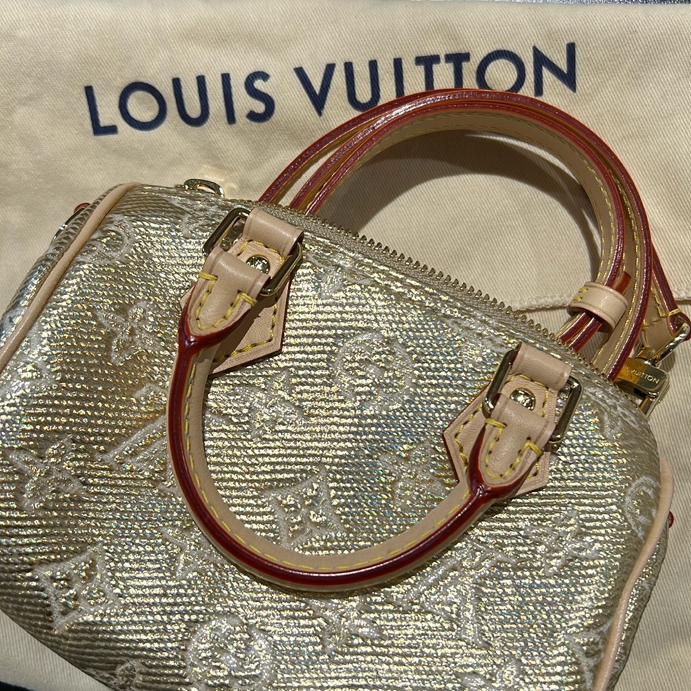LV RARE METALLIC NANO SPEEDY W/ STRAP